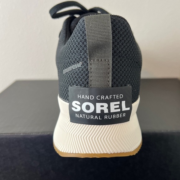 NEW SOREL Out N About III Low Waterproof Sneaker Black/Sea Salt - Picture 5 of 6